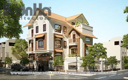 thiet ke biet thu nhiet doi phong cach Phap 1