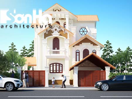 thiet ke biet thu nhiet doi phong cach Phap 4