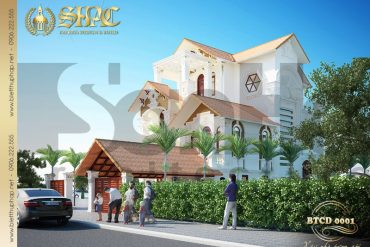 1 Thiet ke kien truc biet thu tan co dien tai hung yen sh btcd 0001