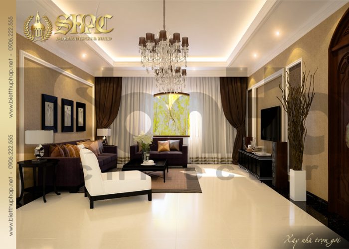 4 Thiet ke noi that phong khach biet thu tan co dien tai hung yen sh btcd 0001