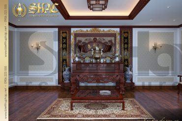 11 Thiết kế nội thất phòng thờ biệt thự pháp tại nam định sh btp 0016