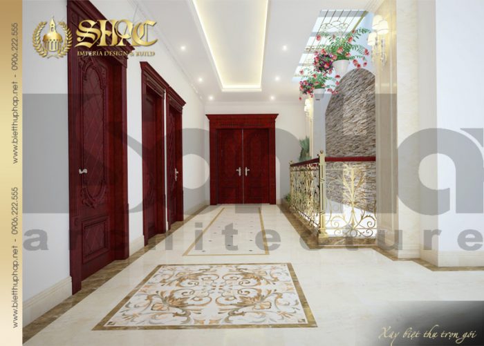 13 Thiết kế nội thất hành lang biệt thự pháp tại nam định sh btp 0016
