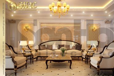 4 Mẫu nội thất phòng khách biệt thự pháp tại nam định sh btp 0016