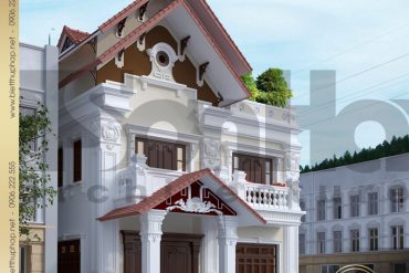3 Thiết kế kiến trúc biệt thự tân cổ điển pháp tại hải phòng sh btcd 0023