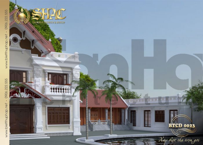 4 Mẫu kiến trúc biệt thự tân cổ điển đẹp tại hải phòng sh btcd 00223