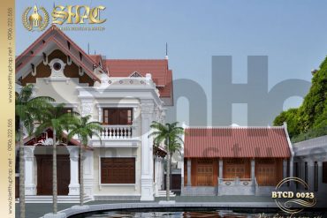 5 Thiết kế kiến trúc biệt thự tân cổ điển pháp tại hải phòng sh btcd 0023