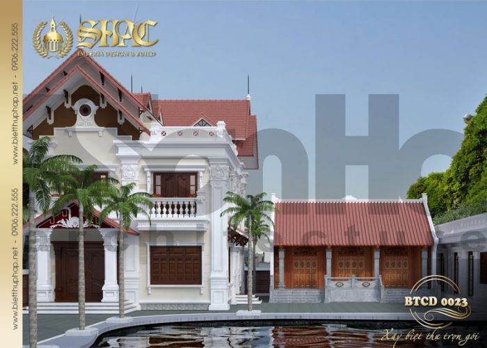 Thiết kế kiến trúc biệt thự tân cổ điển pháp tại Hải Phòng dễ dàng chinh phục CĐT 