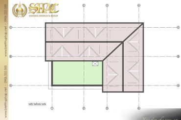 9 Mặt bằng công năng tầng mái biệt thự tân cổ điển pháp tại hải phòng sh btcd 0023