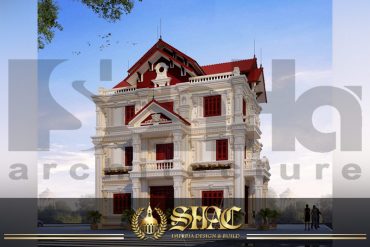 BIA thiết kế kiến trúc biệt thự tân cổ điển tại hải dương SH BTCD 0025