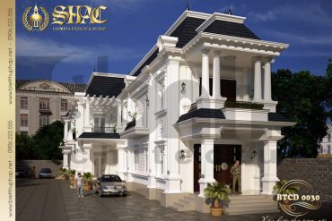 4 Mẫu kiến trúc biệt thự tân cổ điển đẹp tại cà mau sh btcd 0030
