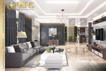 5 Thiết kế nội thất phòng khách 1 biệt thự tân cổ điển tại hải phòng sh btcd 0029