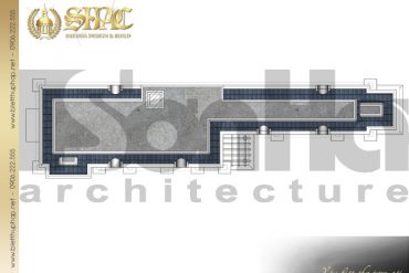 9 Mặt bằng công năng tầng mái biệt thự tân cổ điển đẹp tại cà mau sh btcd 0030