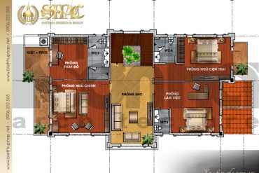 5 Mặt bằng công năng tầng 2 biệt thự tân cổ điển đẹp tại quảng ninh sh btcd 0035
