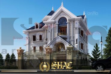 BÌA thiết kế kiến trúc mặt tiền biệt thự tân cổ điển pháp tại hà nội sh btcd 0035