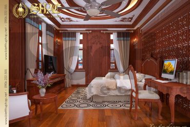 12 Mẫu nội thất phòng ngủ biệt thự cổ điển sang trọng tại Hà Nội SH BTLD 0025