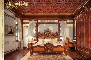13 Thiết kế nội thất phòng ngủ tiện nghi biệt thự cổ điển tại Hà Nội SH BTLD 0025