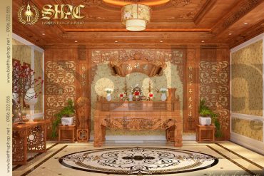 14 Thiết kế nội thất phòng thờ biệt thự lâu đài tại Quảng Ninh SH BTLD 0029