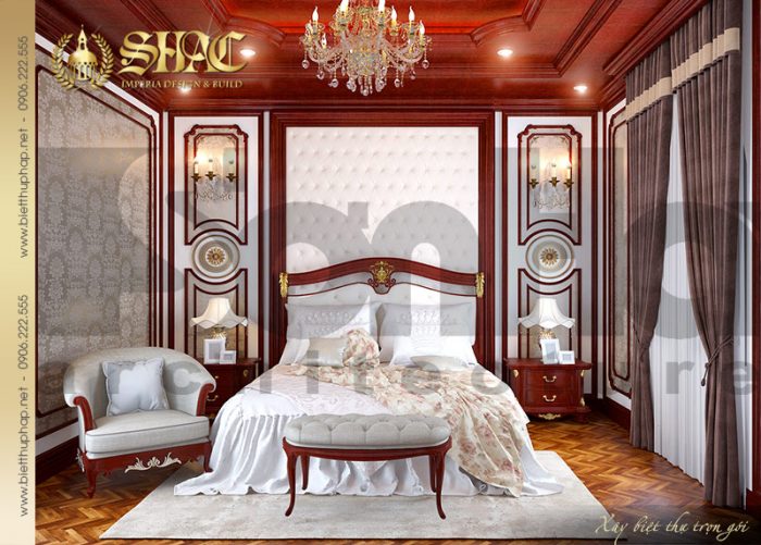 Thêm một ý tưởng thiết kế nội thất phòng ngủ đẹp danh cho biệt thự lâu đài tại Hà Nội 