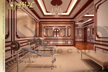 21 Mẫu thiết kế nội thất phòng tập biệt thự cổ điển tại Hà Nội SH BTLD 0025