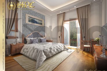 15 Thiết kế nội thất phòng ngủ 4 biệt thự tân cổ điển mặt tiền 10m tại hà nội sh btcd 0049