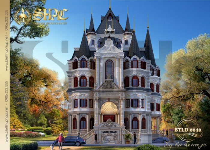 Chiêm ngưỡng ngoại thất mẫu biệt thự đẹp 4 tầng lâu đài cổ điển hoành tráng tại quận Tây Hồ (Hà Nội) với diện mạo kiêu kỳ, xa hoa nhất hiện nay 