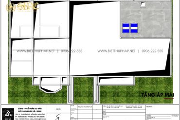 4 Bản vẽ tầng áp mái biệt thự sân vườn kiểu tân cổ điển tại vĩnh long sh btcd 0059