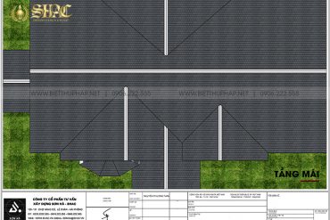 5 Mặt bằng tầng mái biệt thự tân cổ điển đẹp tại vĩnh long sh btcd 0059