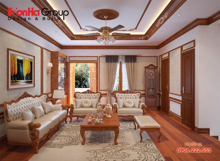 Vật liệu gỗ bền đẹp luôn là xu hướng được nhiều gia chủ Việt lựa chọn trong thiết kế, trang trí nội thất phòng khách 